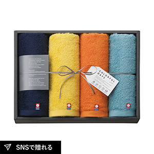 カラフルデイズ フェイスタオル4P