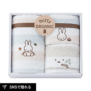 ミッフィー オーガニック フェイス1P・ウォッシュタオル2P