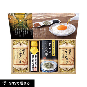 美食ファクトリー 蔵出し卵がけ醤油と美味しい米ギフト A