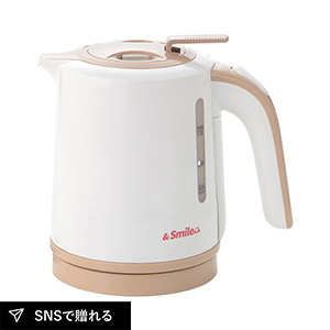 &smile 倒れてもこぼれにくい電気ケトル1l