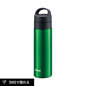タイガー 真空断熱炭酸ボトル 480ml（クリアーグリーン）