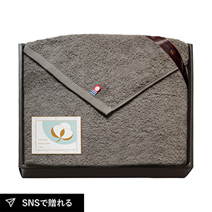 今治 コットンセレクション ミニバスタオル（グレージュ）