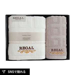 リーガル/スクエア バスタオル1P・フェイスタオル1P