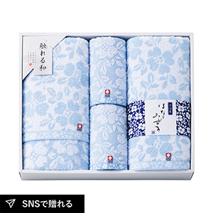 今治タオルブランド はなみずき バスタオル2P・フェイスタオル2P