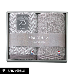 SLOW WEEKENDフェイスタオル2P