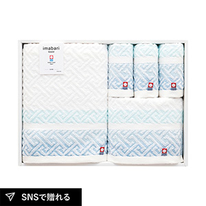 スピニングモード 紋ジャカード今治 ミニバスタオル1P・フェイスタオル1P・ウォッシュタオル3P