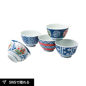 有田焼 染錦文様 お好み丼揃