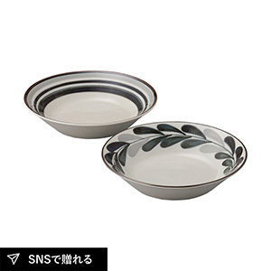 MONOKUROモノクロ 深皿ペア