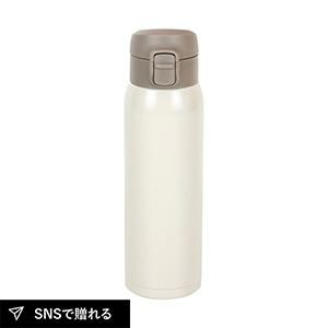 モテコ ワンタッチ栓マグボトル500ml（ホワイト）