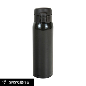 モテコ ワンタッチ栓マグボトル500ml（ブラック）