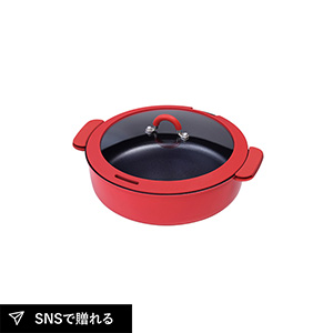 ToMay IH対応２WAYマルチパン24ｃｍ（レッド）