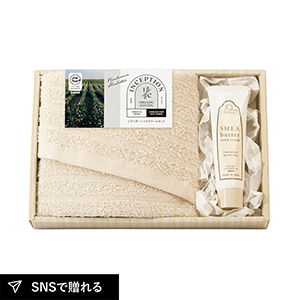 インセプション ハンドクリーム＆オーガニックタオル ハンドクリーム30g・フェイスタオル1P