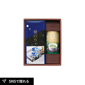 みのり工房 みちのく寒流のり・鹿児島茶 詰合せD