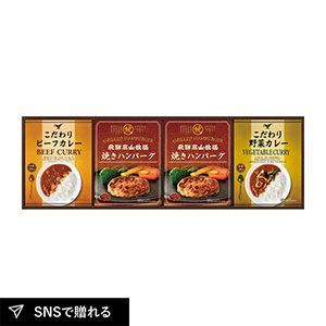 飛騨高山牧場 焼きハンバーグ＆こだわりカレーセットA