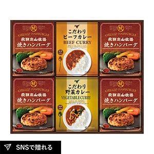 飛騨高山牧場 焼きハンバーグ＆こだわりカレーセットB