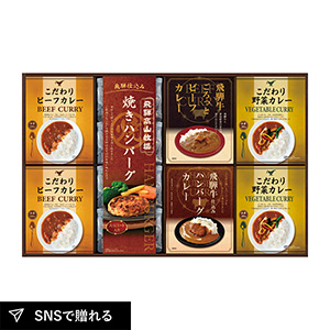 飛騨高山牧場 焼きハンバーグ＆こだわりカレーセットC