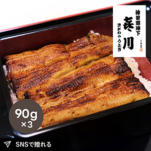 喜川 国産うなぎ蒲焼90g×3枚