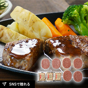 【送料無料】十勝清水牛 生ハンバーグ 6個入