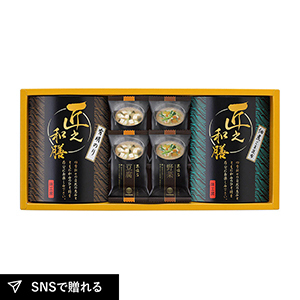 フリーズドライのおみそ汁と有明のり・佃煮詰合せ
