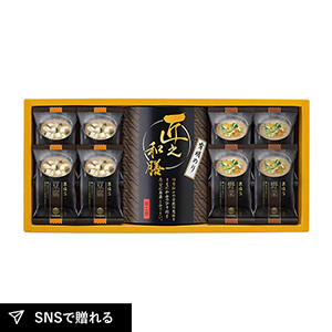 フリーズドライのおみそ汁と有明のり詰合せ