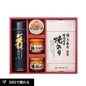 大森屋海苔・ほぐし瓶・カニ缶・茶漬