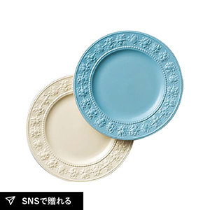 WEDGWOOD（ウェッジウッド） フェスティビティ アイボリー・ブルー プレート27cm ペア