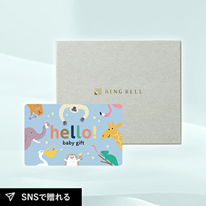 【送料無料】カード型 hello! baby gift きりん