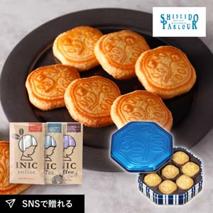 【PIARY限定】資生堂パーラー 花椿ビスケット 24枚入+選べるINIC coffee アロマシリーズ
