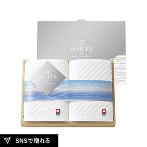 今治The WHITE(木箱) フェイスタオル2P
