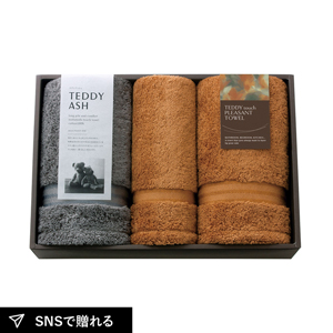 TEDDY ASH 〈テディアッシュ〉 フェイスタオル2P・ハンドタオル1P