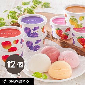 【送料無料】北海道フルーツアイスバラエティ（12個）