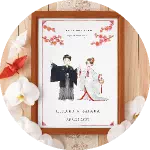 CG似顔絵ウォーターカラーウェルカムボード