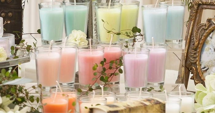 キャンドルグラス　ミニグラス（キャンドル付）