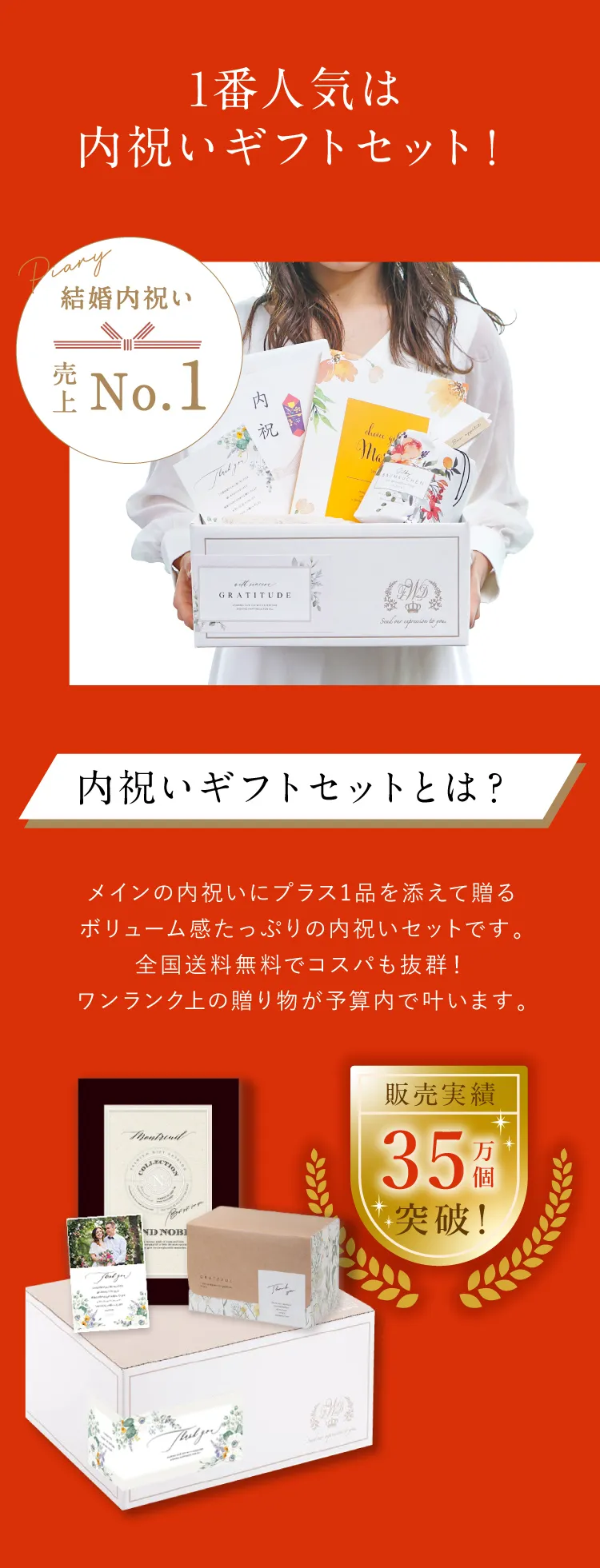 一番人気は内祝いギフトセット