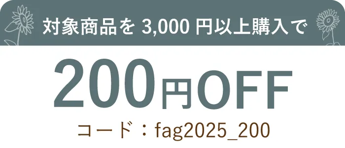 3000円以上購入で300円OFF