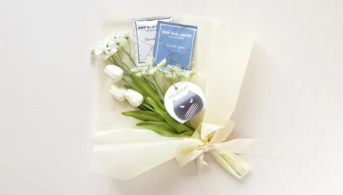 第1位 チューリップのブーケ＋GODIVAのラングドシャクッキー