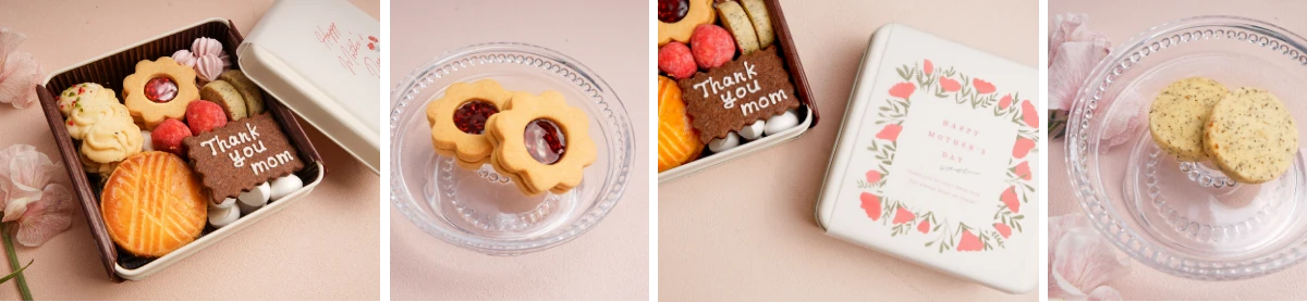 菓子工房さっちん 母の日限定クッキー缶 商品イメージ