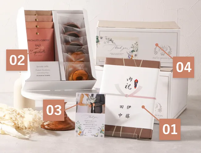 ブランド内祝いギフトセット内容（オーシャンテールセット）