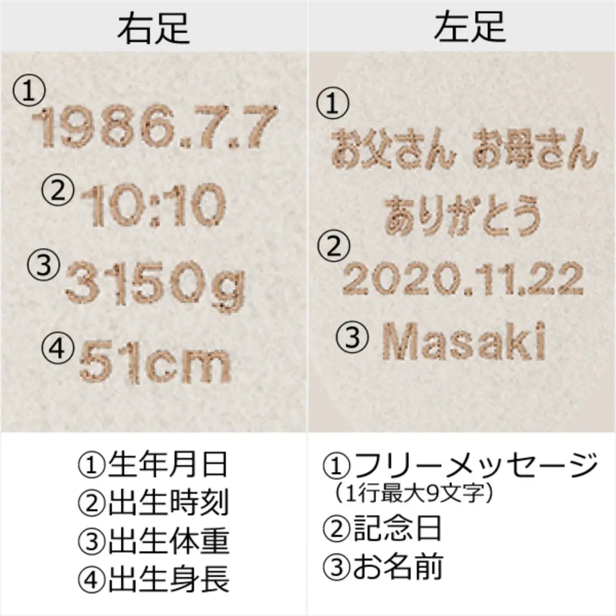 足裏刺繍タイプC