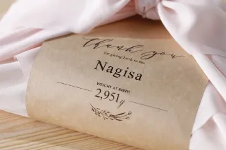 写真がないシンプルなラッピング