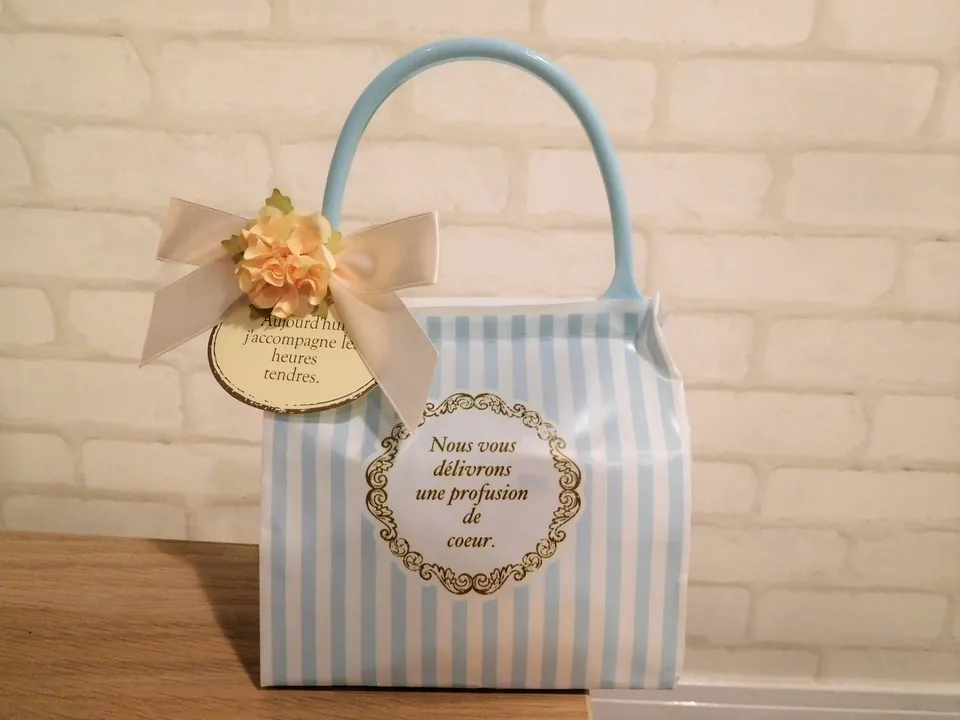 水色のプチバッグ