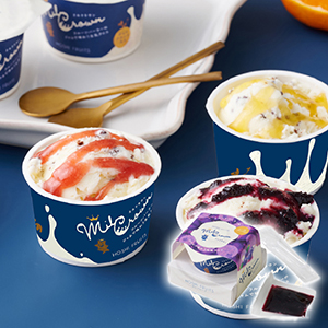 【送料無料】フルーツパーラーのジャムで味わう生乳アイス ミルクラウン 広島県産ブルーベリー