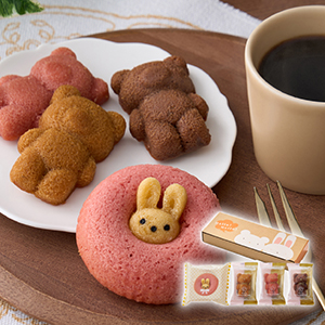 クマ型フィナンシェ&アニマルドーナツ 4個（賞味期限：常温30日）