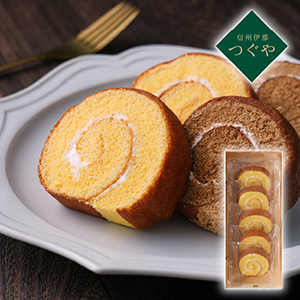 【送料無料】信州伊那つぐや 国産たまごを使ったたまごロールケーキ プレーン 5個