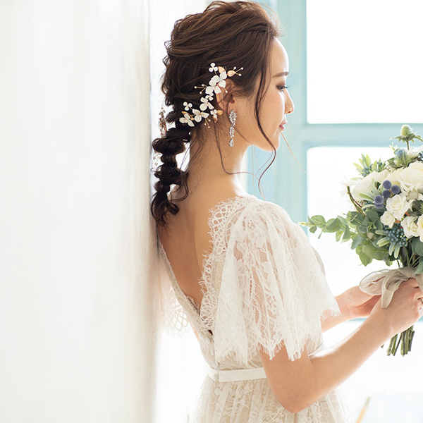 Tamara THH-488ウェディングアクセサリー　ヘッドドレス　フラワー ヘッドドレス【マーリー】（小枝アクセサリー） 通信販売