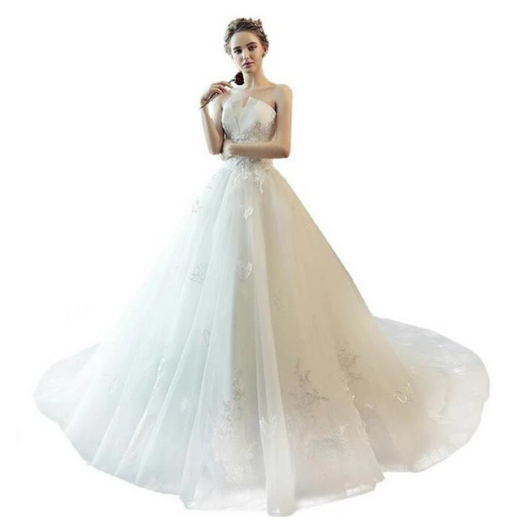 送料無料】ビスチェ Aラインドレス 編み上げ 2タイプ【床付き