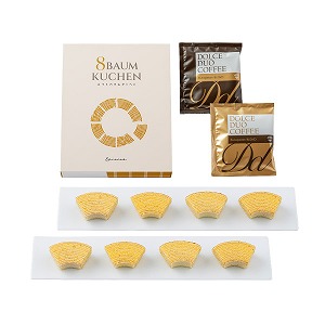 8 BAUMKUCHEN（北海道ミルク）＆コーヒー／CB-12D（賞味期限：20日）