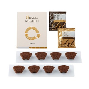 8 BAUMKUCHEN（ベルギーチョコレート）＆コーヒー／CB-12E（賞味期限：20日）