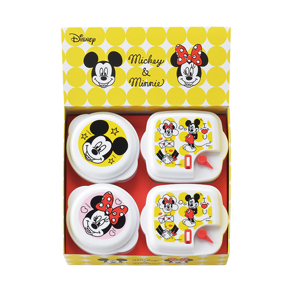 ミッキー&ミニー ポップトーン 電子レンジ容器4PC