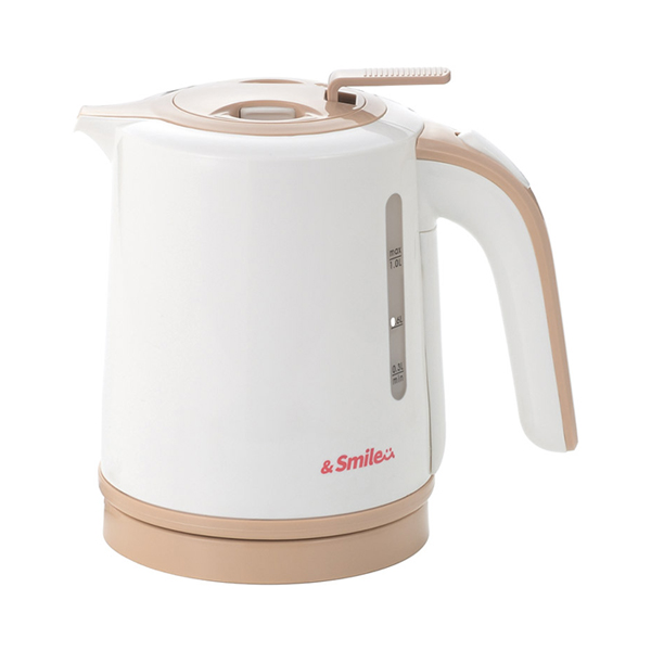 &smile 倒れてもこぼれにくい電気ケトル1l